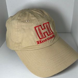 100% cotton khaki ball cap Hornady embroidered logo